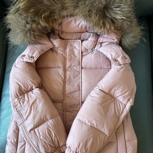Italian light weight jacket with detachable hood for girls size 6